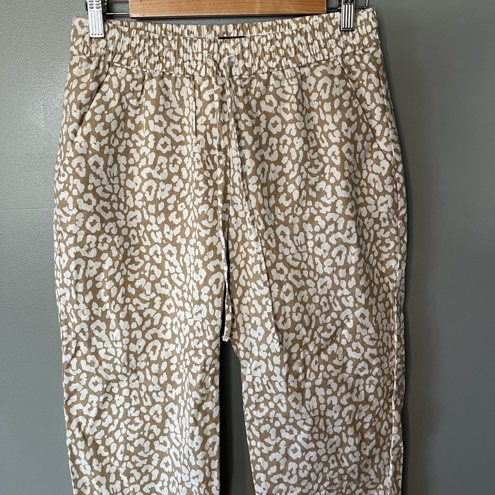 NWT J. Crew Linen Blend Leopard Drawstring Pants … - image 4